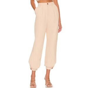 Lovers And Friends 'Kacey' Tan Cotton Pleated Pant Size M